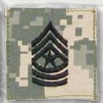  Premier Emblem PMSV-110 BLACK ACU ranks WT VELCRO - Sgt Major