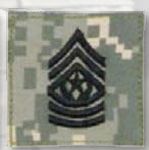 Premier Emblem PMSV-111 BLACK ACU ranks WT VELCRO - Cmd Sgt. Major
