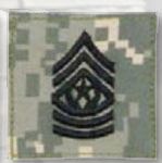  Premier Emblem PMSV-111 BLACK ACU ranks WT VELCRO - Cmd Sgt. Major