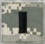  Premier Emblem PMSV-117 BLACK ACU ranks WT VELCRO - 1st Lieutenant