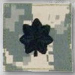 Premier Emblem PMSV-120 BLACK ACU ranks WT VELCRO - Lt Colonel
