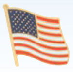  Premier Emblem WavyAmericanFlagPin Wavy American Flag Pin