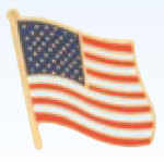 Premier Emblem WavyAmericanFlagPin Wavy American Flag Pin