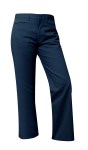 Mid-Rise Plain Front Slacks