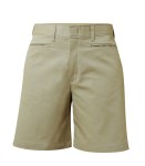 Mid-Rise Plain Front Shorts