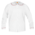 Girl's Puffed Long Sleeve Broadcloth Blouse