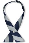 Samuel Broome 78080 Bar Stripe Crossover Tie w/Pearl Snap