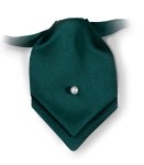 Samuel Broome 86160 Polyester Satin Pointed Mini Ascot with Pearl Pin