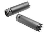 Surefire SOCOM556-MINI MONSTER END MOUNT SOUND SUPPRESSOR WITH CRENNELATED FRONT PLATE, HIGH TEMPERATURE ALLOY CONSTRUCTION, FOR USE WITH 5.56 CALIBER AMMUNITION, DARK EARTH FINISH.