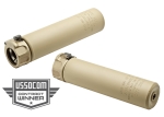 Surefire SOCOM556-RC END MOUNT SOUND SUPPRESSOR, HIGH TEMPERATURE ALLOY CONSTRUCTION, FOR USE WITH 5.56 CALIBER AMMUNITION, BLACK FINISH