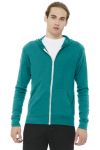  SanMar Bella + Canvas BC3939, BELLA+CANVAS  Unisex Triblend Full-Zip Lightweight Hoodie.