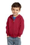  SanMar Port & Company CAR78TZH, Port & Company Toddler Core Fleece Full-Zip Hooded Sweatshirt.