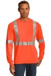  SanMar CornerStone CS401LS, CornerStone ANSI 107 Class 2 Long Sleeve Safety T-Shirt.