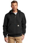 Carhartt Rain Defender Paxton Heavyweight Hooded Zip Mock Sweatshirt.