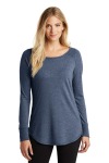 SanMar District DT132L, District  Womens Perfect Tri  Long Sleeve Tunic Tee.