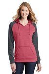 SanMar District DT296, District Womens Lightweight Fleece Raglan Hoodie.