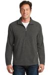 Port Authority Heather Microfleece 1/2-Zip Pullover.