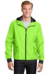 SanMar Sport-Tek JST53, Sport-Tek Embossed Hooded Wind Jacket.