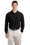 SanMar Port Authority K500LSP, Port Authority Long Sleeve Silk Touch Polo with Pocket.
