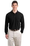 Port Authority Long Sleeve Silk Touch Polo with Pocket.