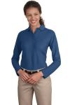  SanMar Port Authority L500LS, Port Authority Ladies  Silk Touch Long Sleeve Polo.