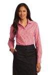 Port Authority Long Sleeve Gingham Easy Care Shirt.