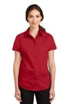  SanMar Port Authority L664, Port Authority Ladies Short Sleeve SuperPro Twill Shirt.