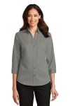 SanMar Port Authority L665, Port Authority Ladies 3/4-Sleeve SuperPro Twill Shirt.