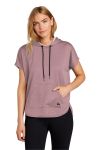 SanMar New Era LNEA533, New Era  Ladies Performance Terry Short Sleeve Hoodie