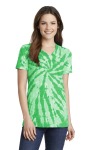 SanMar Port & Company LPC147V, Port & Company Ladies Tie-Dye V-Neck Tee.