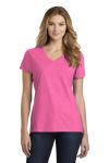 SanMar Port & Company LPC455V, Port & Company  Ladies Fan Favorite  Blend V-Neck Tee.