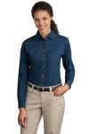  SanMar Port & Company LSP10, Port & Company - Ladies Long Sleeve Value Denim Shirt.