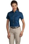 SanMar Port & Company LSP11, Port & Company - Ladies Short Sleeve Value Denim Shirt.