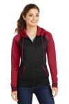 SanMar Sport-Tek LST236, Sport-Tek Ladies Sport-Wick Varsity Fleece Full-Zip Hooded Jacket.