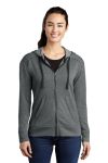 SanMar Sport-Tek LST293, Sport-Tek  Ladies PosiCharge  Tri-Blend Wicking Fleece Full-Zip Hooded Jacket