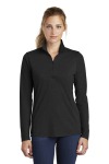  SanMar Sport-Tek LST407, Sport-Tek  Ladies PosiCharge  Tri-Blend Wicking 1/4-Zip Pullover.