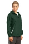 SanMar Sport-Tek LST76, Sport-Tek Ladies Colorblock Hooded Raglan Jacket.