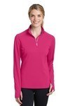 SanMar Sport-Tek LST860, Sport-Tek Ladies Sport-Wick Textured 1/4-Zip Pullover.