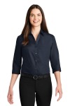 Port Authority 3/4-Sleeve Carefree Poplin Shirt.