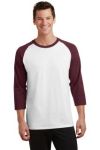  SanMar Port & Company PC55RS, Port & Company Core Blend 3/4-Sleeve Raglan Tee.