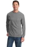 SanMar Port & Company PC61LSPT, Port & Company Tall Long Sleeve Essential Pocket Tee.