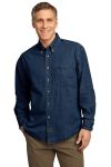  SanMar Port & Company SP10, Port & Company - Long Sleeve Value Denim Shirt.