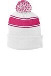 SanMar Sport-Tek STC28, Sport-Tek Stripe Pom Pom Beanie.