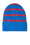  SanMar Sport-Tek STC31, Sport-Tek Striped Beanie with Solid Band.