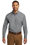  SanMar Port Authority W100, Port Authority Long Sleeve Carefree Poplin Shirt.