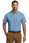  SanMar Port Authority W101, Port Authority Short Sleeve Carefree Poplin Shirt.