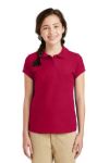  SanMar Port Authority YG503, Port Authority Girls Silk Touch Peter Pan Collar Polo.