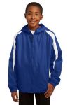 SanMar Sport-Tek YST81, Sport-Tek Youth Fleece-Lined Colorblock Jacket.