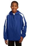  SanMar Sport-Tek YST81, Sport-Tek Youth Fleece-Lined Colorblock Jacket.