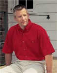  Tri-Mountain 808 Director-Men's Cotton Short Sleeve Twill Shirt.